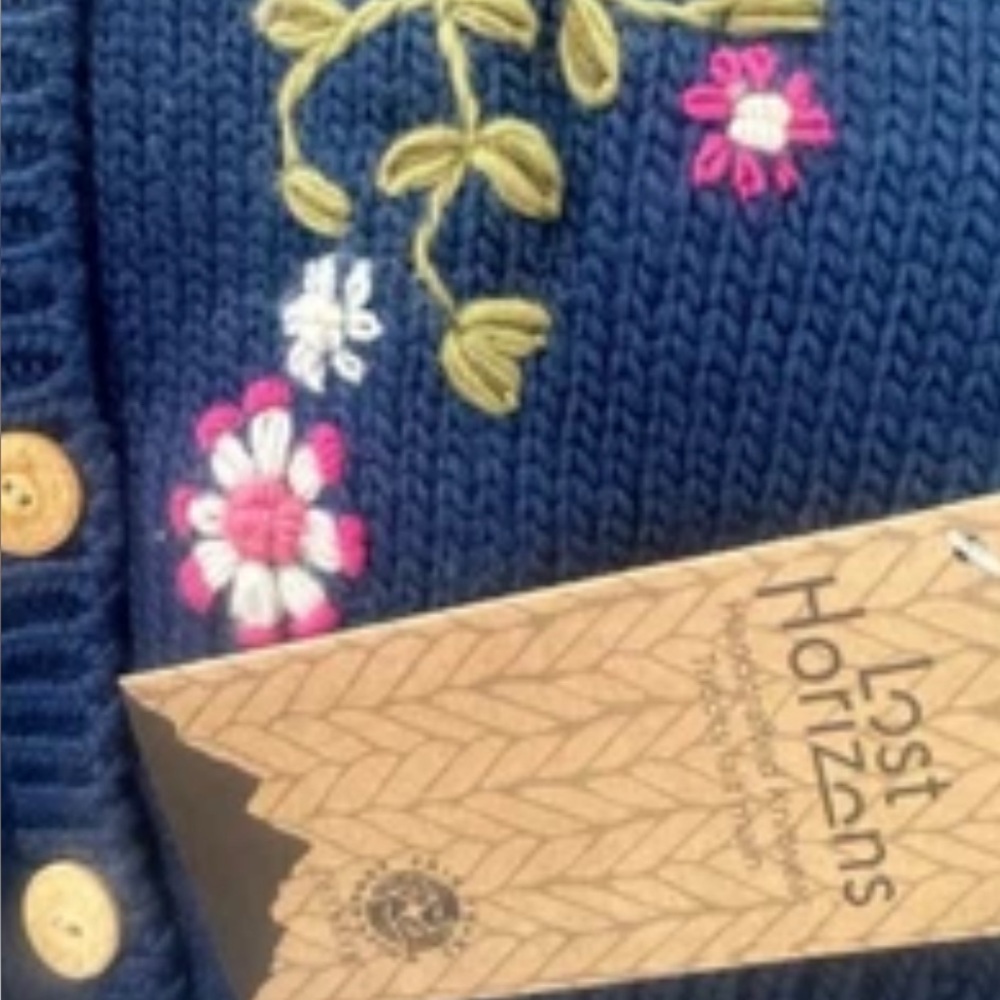 “Olivia Embroidered Cardigan” by Lost Horizons. New with tags from Sundance. - Picture 7 of 9
